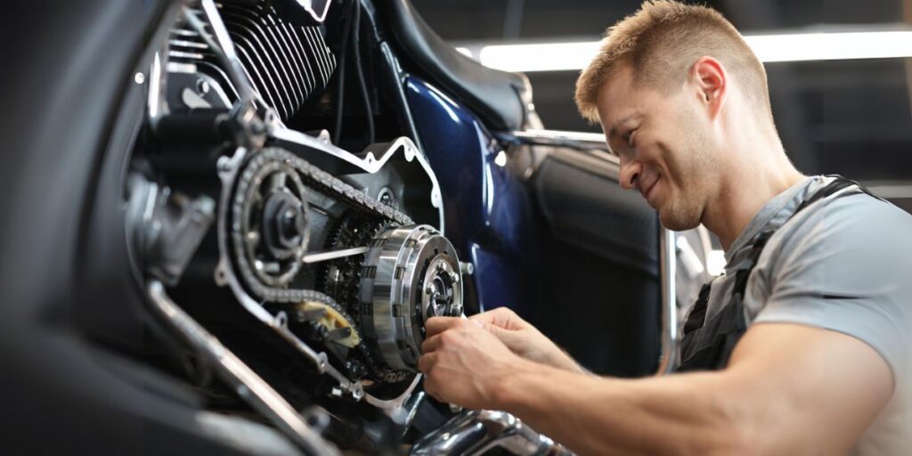 A person repairing transmissions in Chehalis