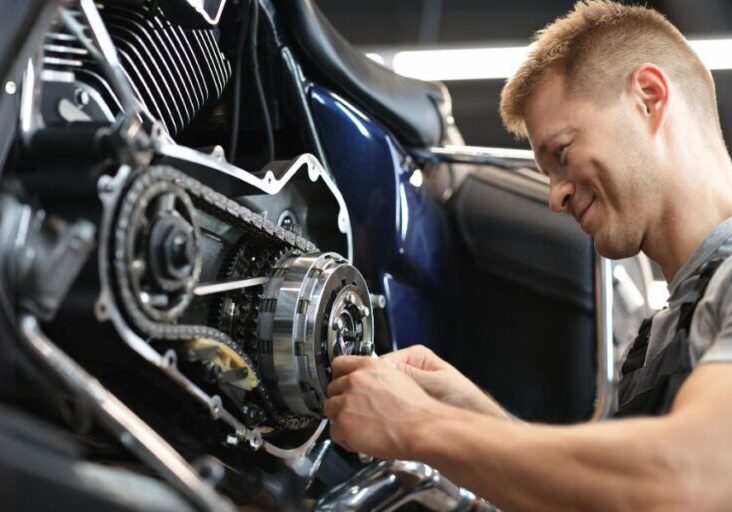 A person repairing transmissions in Chehalis